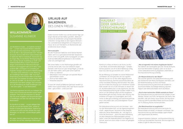 Mietermagazin wohnfühlen, Ausgabe August 2026 – Doppelseite